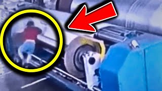 видео: Авария вращающегося механизма попала на камеру... картинка: Авария вращающегося механизма попала на камеру...