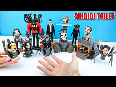 Лепим Skibidi Toilet Титан Спикер🔊 Камерамен📹 Джимен, Печь Дробилка и Скелет СкибидиТуалет ✅Лепка ОК
