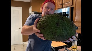 Trying JackFruit for the first time - wasn't ripe - Yuck...