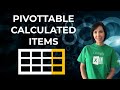 Excel PivotTable Calculated Items