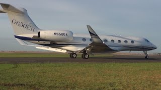 The Gulfstream G650ER Flight Deck and Takeoff -- Avalon 2015