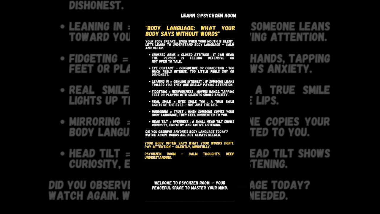 Body Language Secrets | Understand People Without a Single Word 