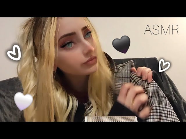 ASMR 1 MINUTE fabric sounds + scratching 🤍🖤