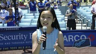 National Anthem at Dodgers game by #MaleaEmma