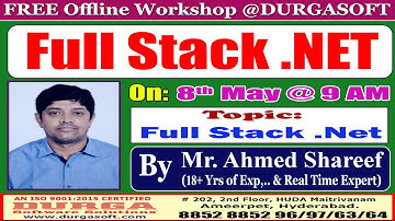 Full Stack .NET (FREE Workshop) Offline Training @ DURGASOFT