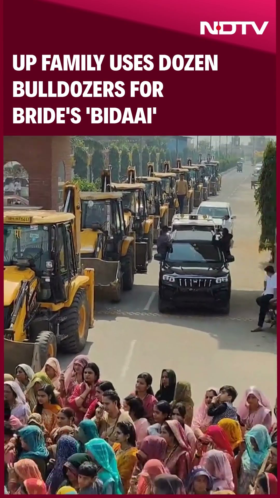 Uttar Pradesh: Move Over Choppers, UP Family Uses Dozen Bulldozers For Bride's 'Bidaai'