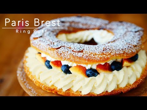 [ASMR]大きなシュークリームの作り方 / paris brest / ring puff【料理レシピはParty Kitchen?】
