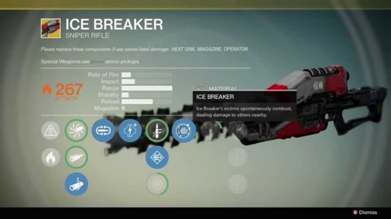 Destiny Ice Breaker [Exotic Sniper] YouTube