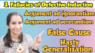 Fallacies of Defective Induction | Informal Fallacies/UGC NET Paper-1 By Ravina @InculcateLearning