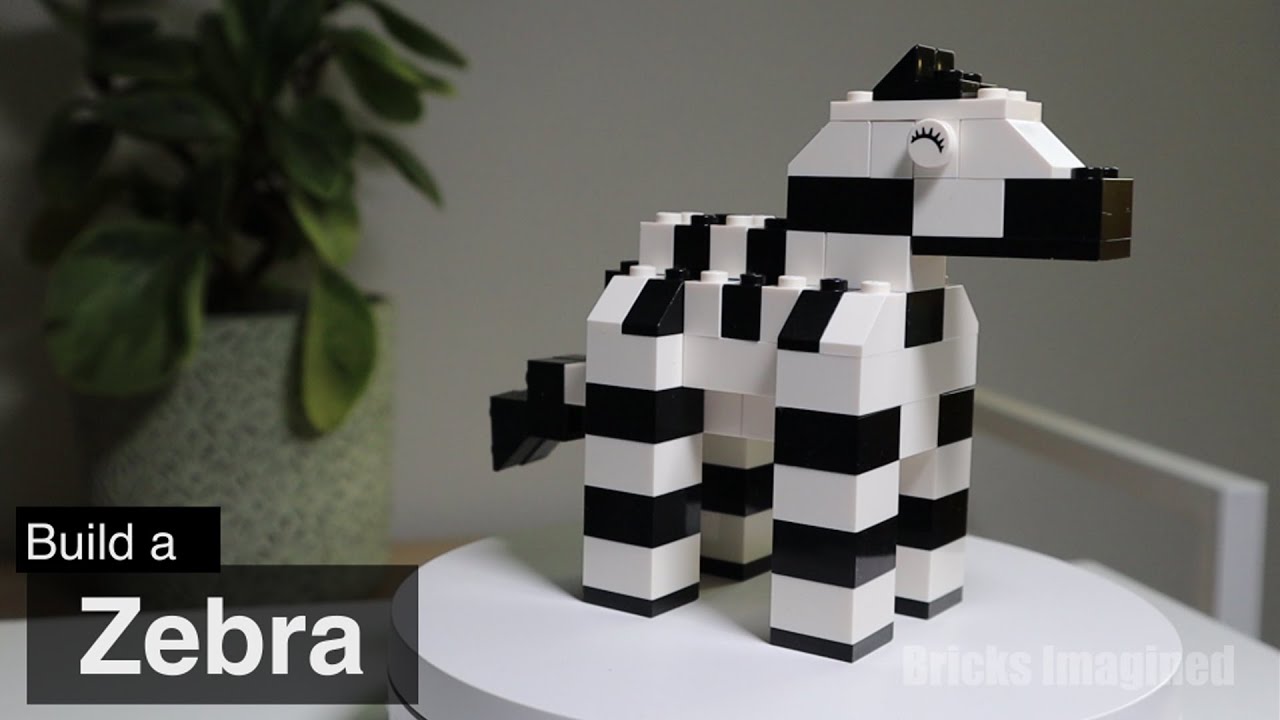 Lego Zebra with Stripes - Learn to Build - Beginner Level - YouTube