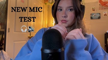 trying ASMR on my new blue yeti mic for the first time🎤 | close whisper, mic scratching, brushing