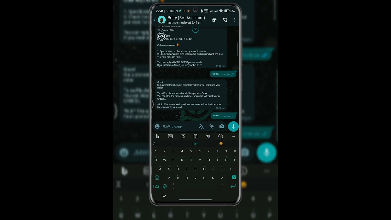 An auto checkout bot system with Autosave that can handle your sales on WhatsApp