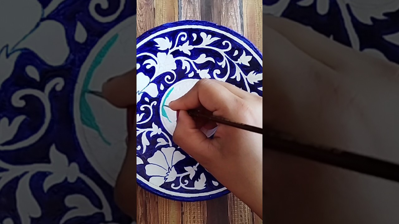 Blue Pottery: Free Tutorial by Art & Craft Villa  full video in description 