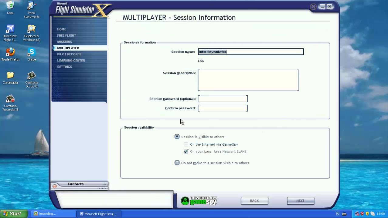 FSX poradnik 2 - menu trybu multiplayer - YouTube