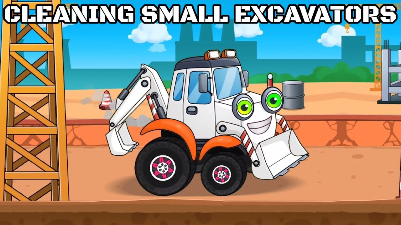 Cleaning Small Excavator - YouTube