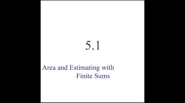 Calculus - Area and Estimating with finite sums