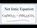 Net Ionic Equations and Electrolytes