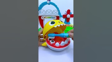 ASMR Unboxing Little Shark Funny Bath Set Toys, Satisfying With Lina ASMR Videos
