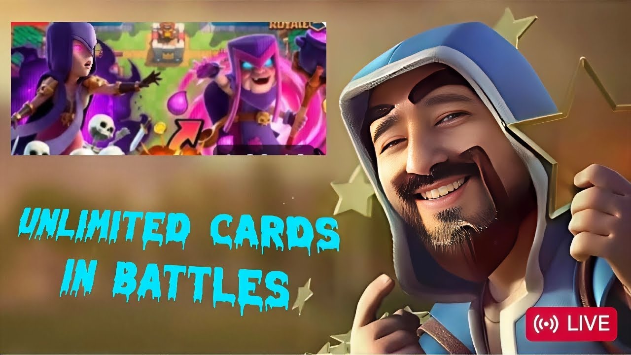 Unlimited Clash royal cards live playing 