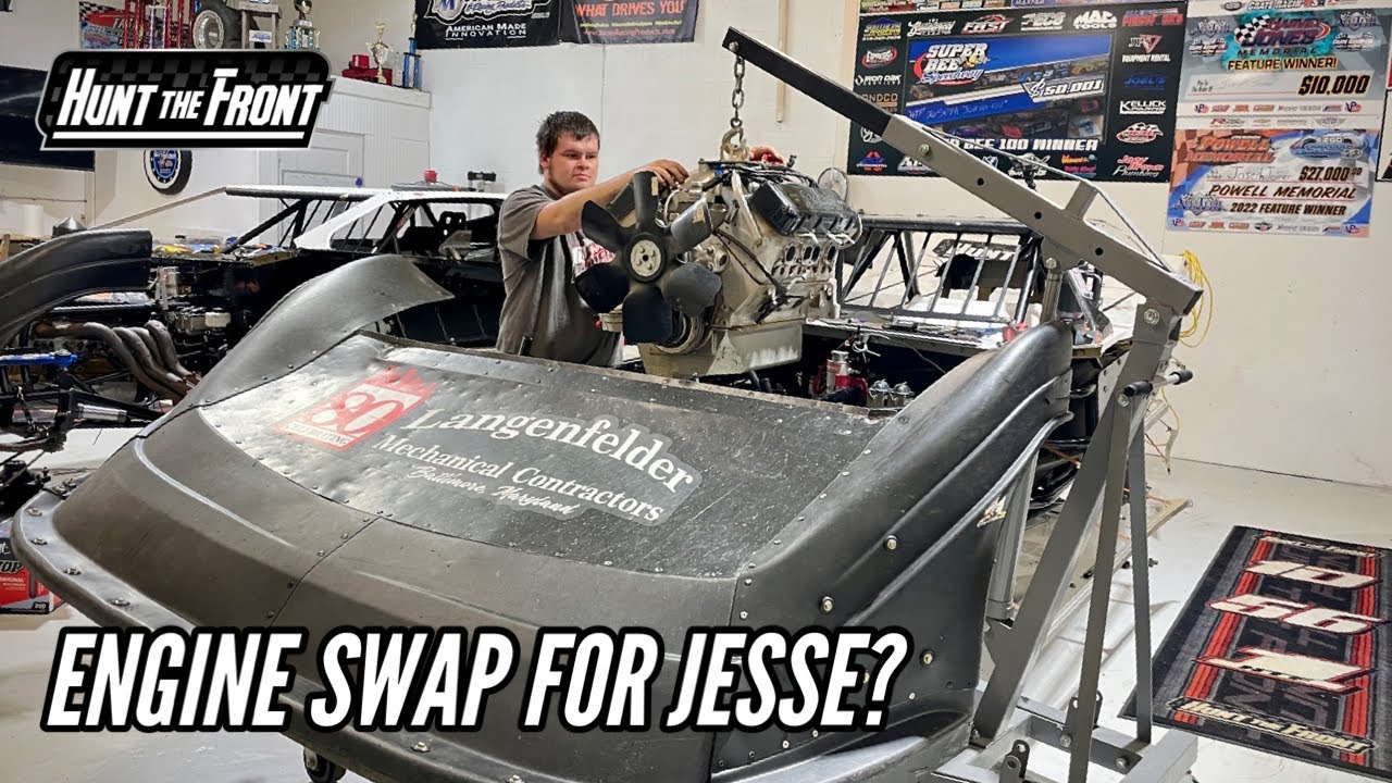 Back in the Race Shop! The Dale Engine is Coming Out of Jesse’s Car