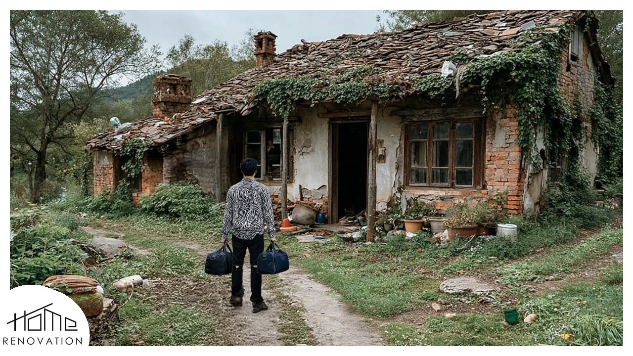 Разочарованный старым домом,оставленным его дедом,талантливый человек превратил его в райский уголок