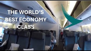 WORLD'S BEST ECONOMY CLASS | CATHAY PACIFIC 777-300 ECONOMY | SYDNEY to HONG KONG