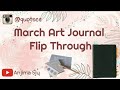 March art journal flip through anjima 5jy
