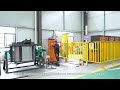 Induction aluminum melting furnace one power cabinet two furnace body testing before delivery