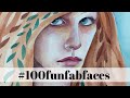 3/4 Portrait In Watercolors For A Fabulous Face! (Video 13 in #100funfabfaces Challenge)