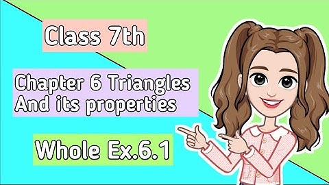 Q1- Q3, Ex.6.1 - The Triangle and  its Properties - chapter 6 - Maths Class 7th - Ncert
