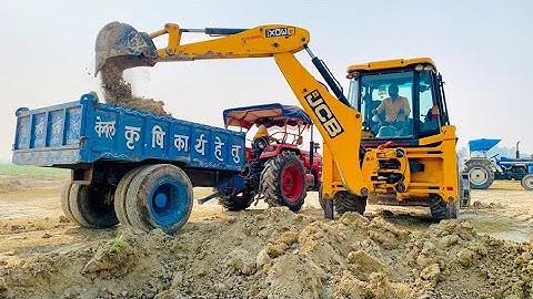 Mahindra Yuvo 575 di Tractor fully loaded | JCB 3DX Machine | Tractor Video | jcb video |
