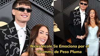 Peso Pluma gana su primer Grammy y Así Reacciona Nicki Nicole