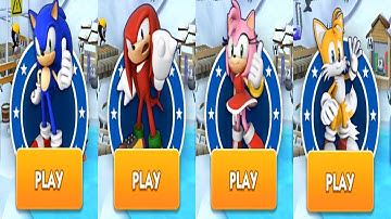 Sonic Dash Gameplay - SONIC VS KNUCKLES VS AMY VS TAILS Ep 2