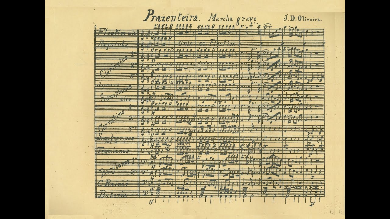 Prazenteira (Marcha Grave) J. D. Oliveira [O Philarmonico Portuguez ...