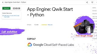 App Engine: Qwik Start - Python Lab Solution || #GSP067 || Arcade Skill badge || Free Swags