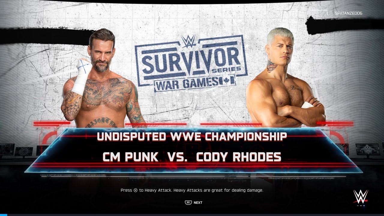 WWE2K25 CM PUNK VS CODY RHODES || SURVIVORS SERIES ~ UNDISPUTED WWE CHAMPIONSHIP #wwe2k25 #cmpunk 
