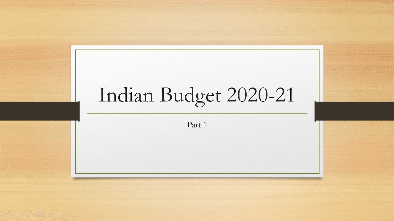 Indian Budget 2020 Explained in Tamil Part 1 YouTube