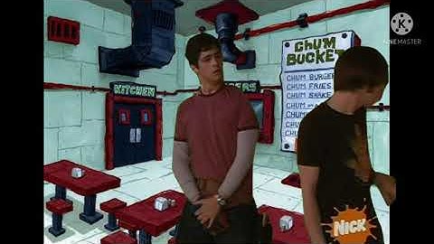 Drake and Josh stuck inside the chum bucket
