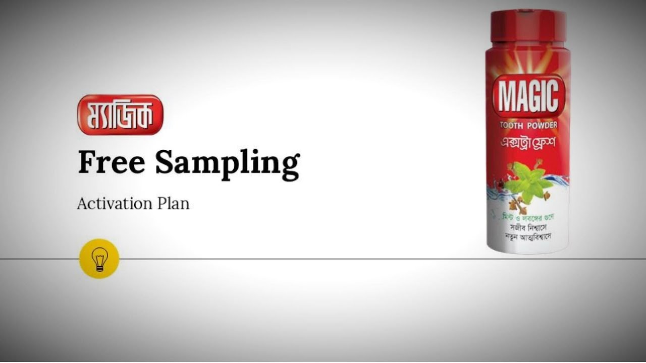 Maximizing Impact by Free Samples | Tooth Powder Free Sampling Activation Plan | Brand Building | TG