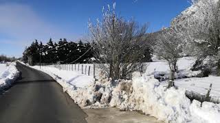 Campos de Egino bajo la nieve