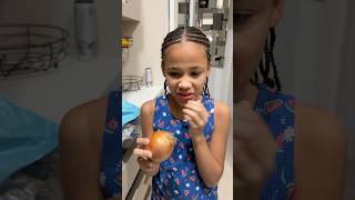 She ate an onion 🧅 BAD idea 😂