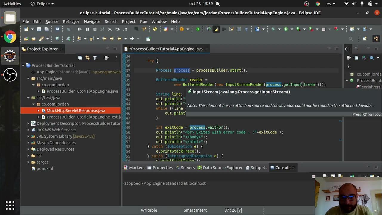 ProcessBuilder java in Google App Engine Standard YouTube