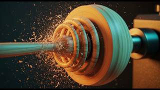 Turning a captivating ring on a piece of pine Just practice #woodturning #woodscraft