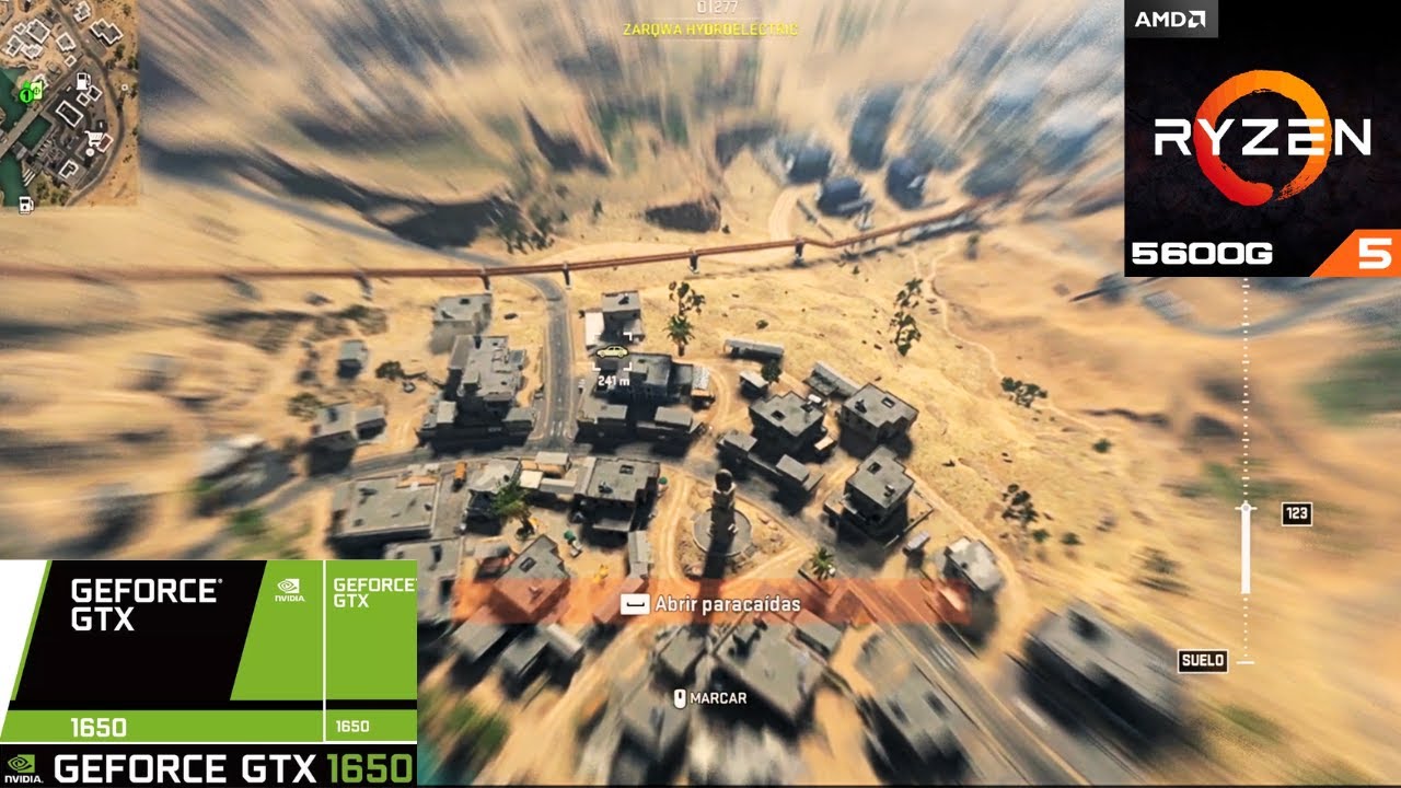 Call of Duty Warzone GTX 1650 SUPER RYZEN 5 5600G 8GB RAM 2666