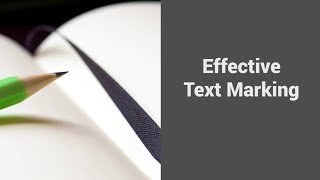 MOOC USSV101x | Active Reading and Note-Taking | Effective Text Marking