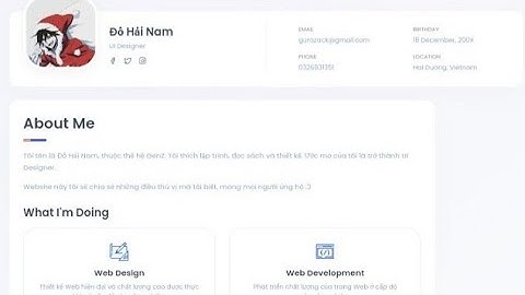 Share Code Web giới thiệu bản thân Blogspot Version 2.8 chèn CSS, JS - Soniex Zack ツ