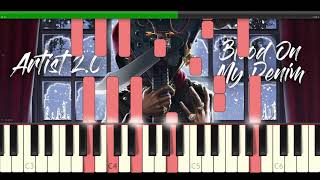 A Boogie Wit da Hoodie - Blood On My Denim (Piano Tutorial)