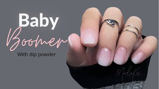 Baby boomer pink and white ombré with dip powder screenshot 4