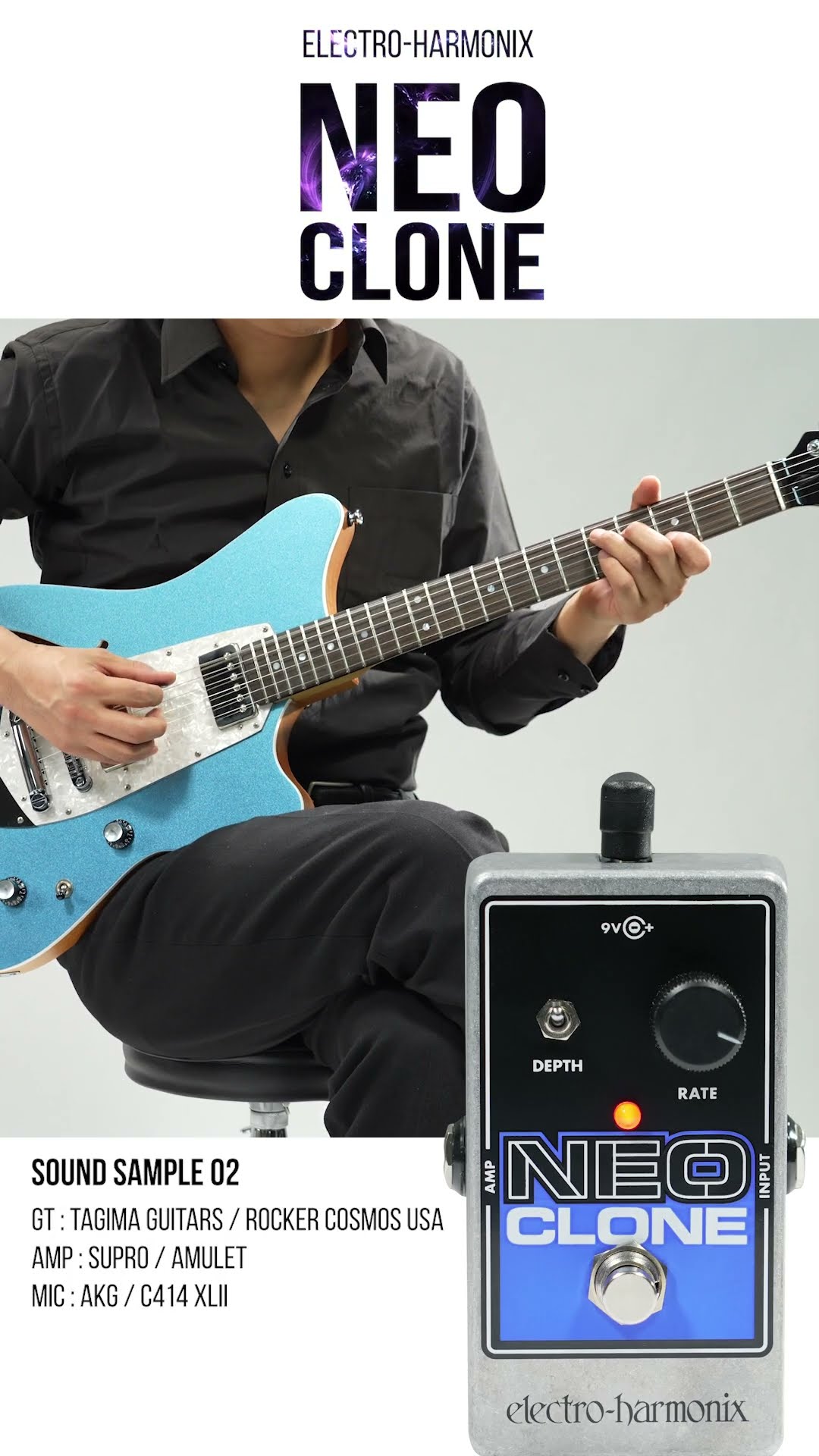electro-harmonix NEO Clone コーラスエフェクター Amazon.com: Electro-Harmonix Neo Clone Analog Chorus Pedal