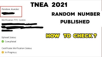 TNEA 2021| Random number published | How to check ?| Usage Of Random Number In Counselling |Sparkerz
